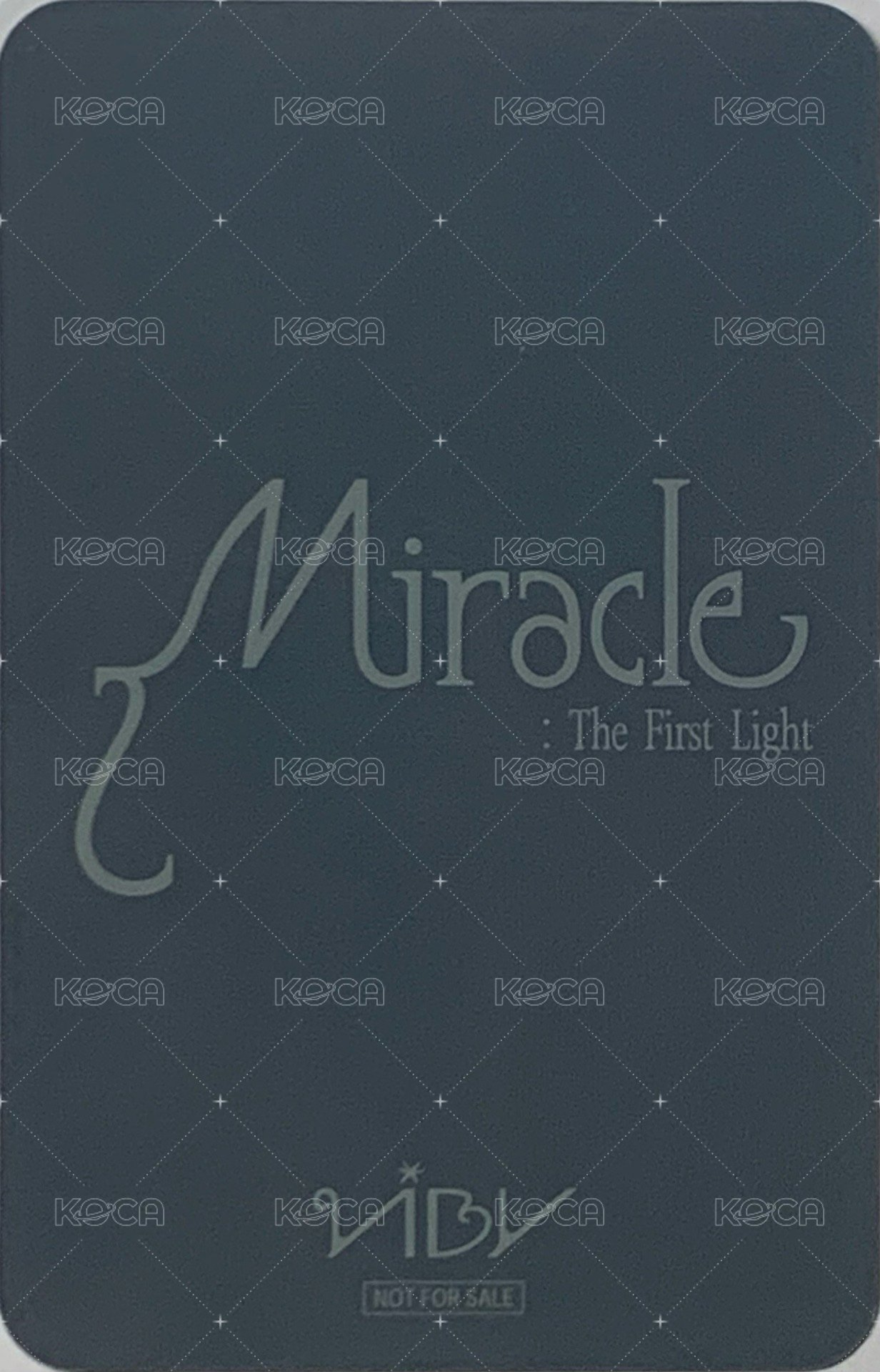 Miracle : The First Light 蔦屋書店 特典卡  背面