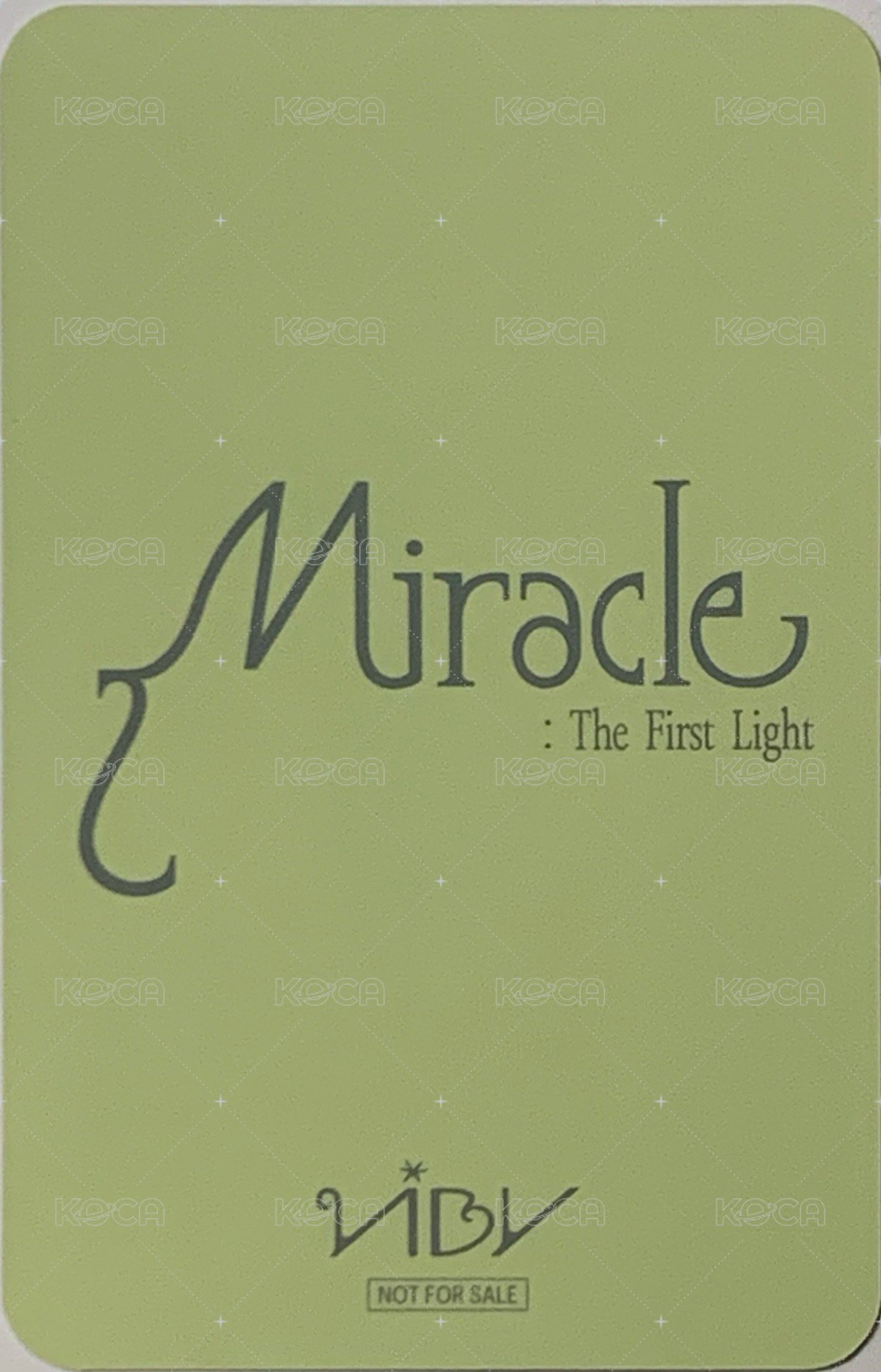 Miracle : The First Light 塔店 特典卡  背面