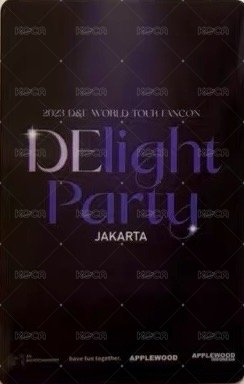 DElight Party 雅加達 入場卡 / 場限卡  背面