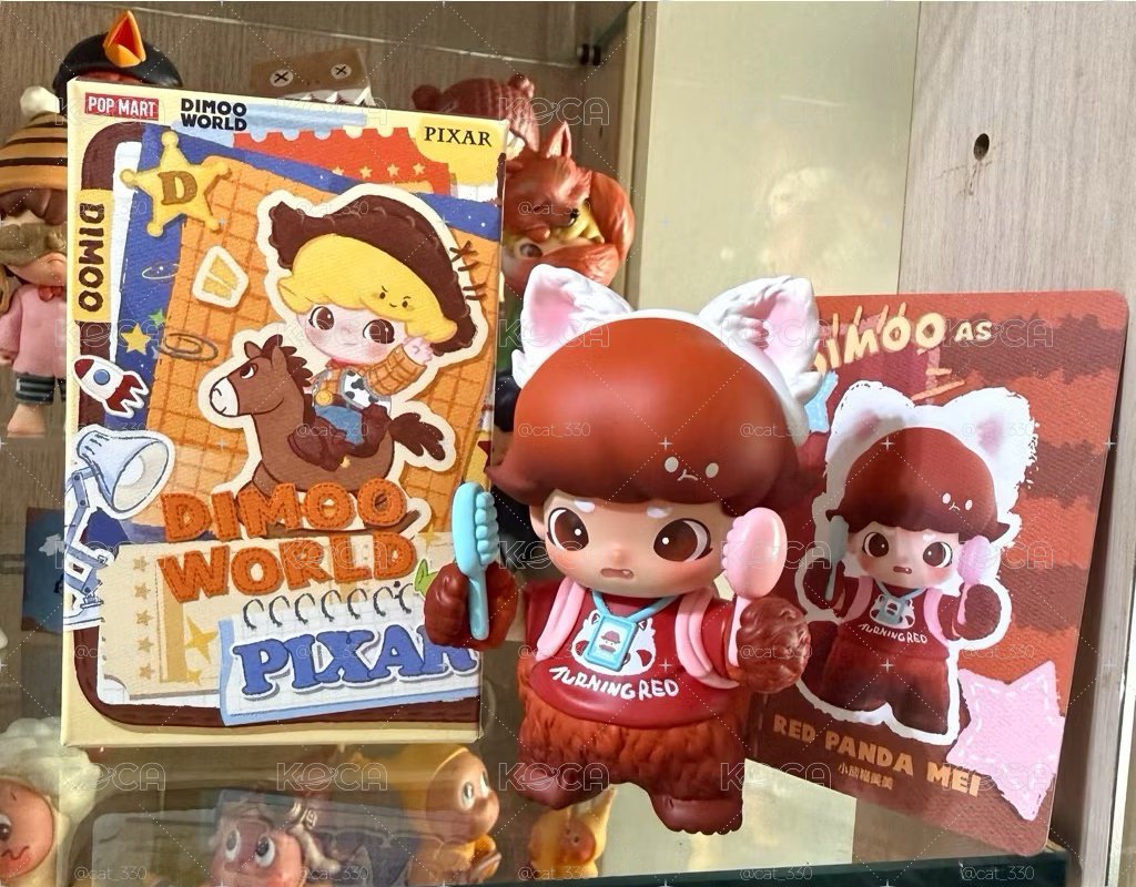 (已拆)POP MART 泡泡瑪特  DIMOO WORLD × PIXAR皮克斯聯名系列盲盒-小熊貓美美