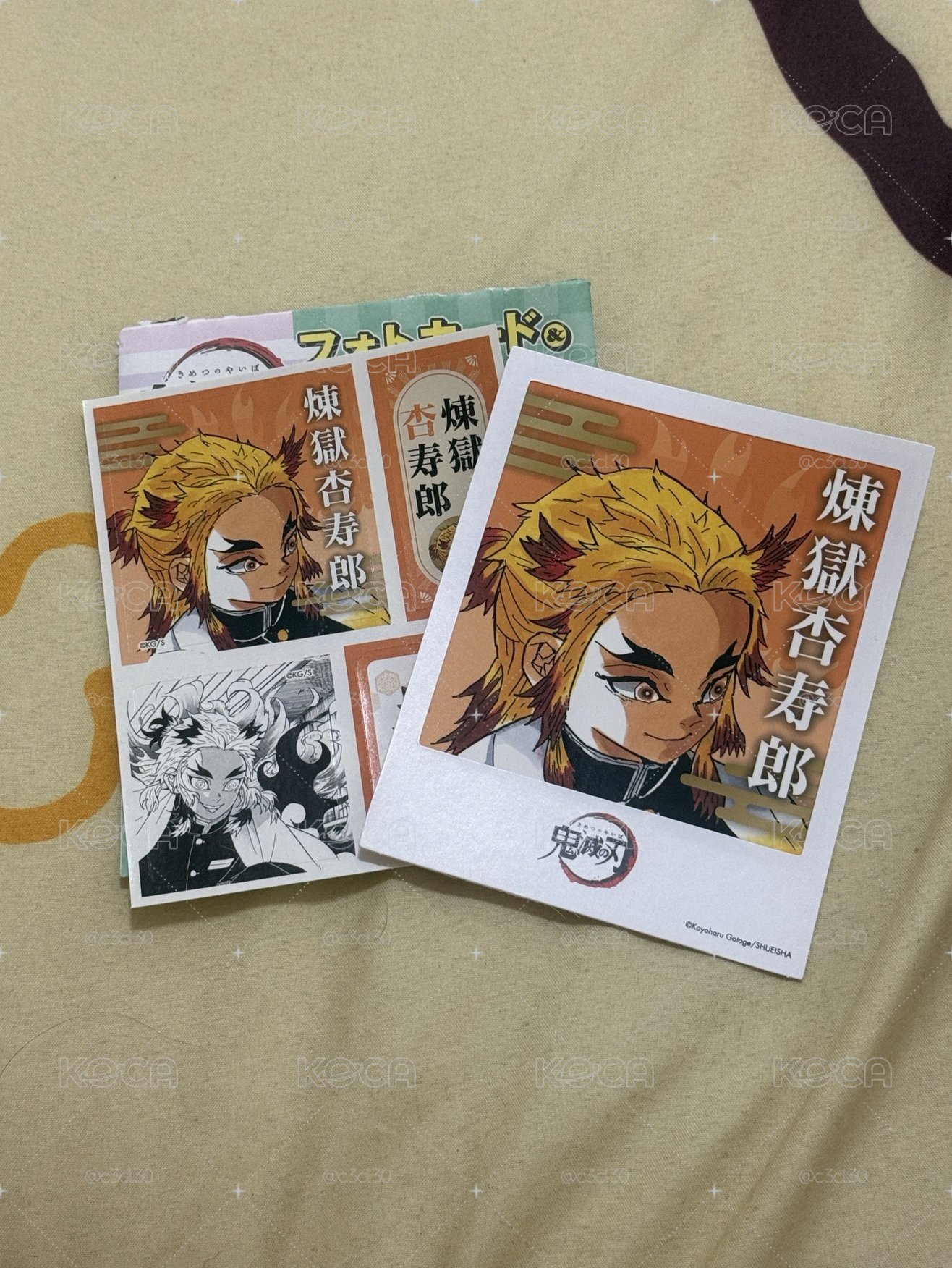 煉獄杏壽郎JUMP SHOP 拍立得相卡與貼紙
