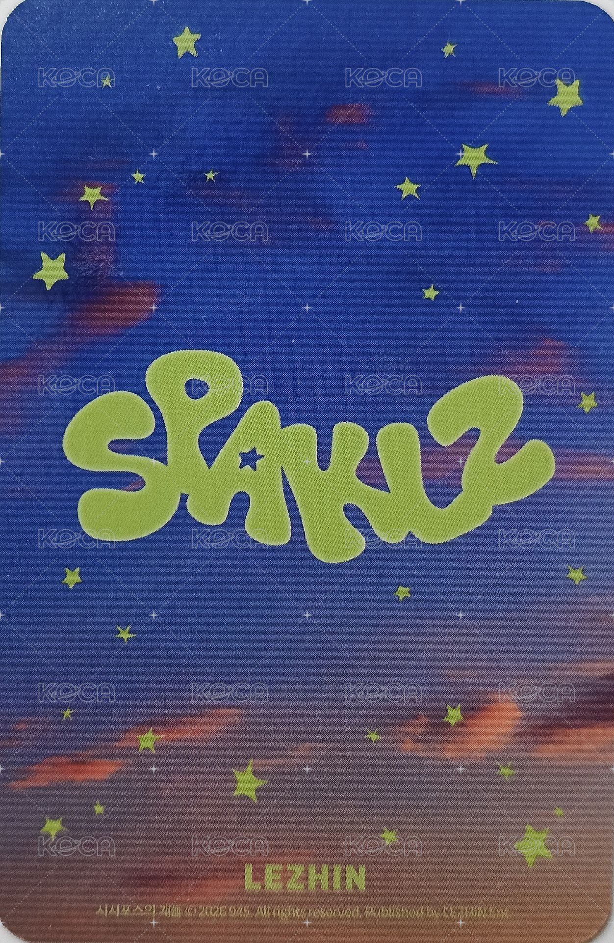 2026 SPAKLZ 韓國限定 滿額卡 小卡 背面