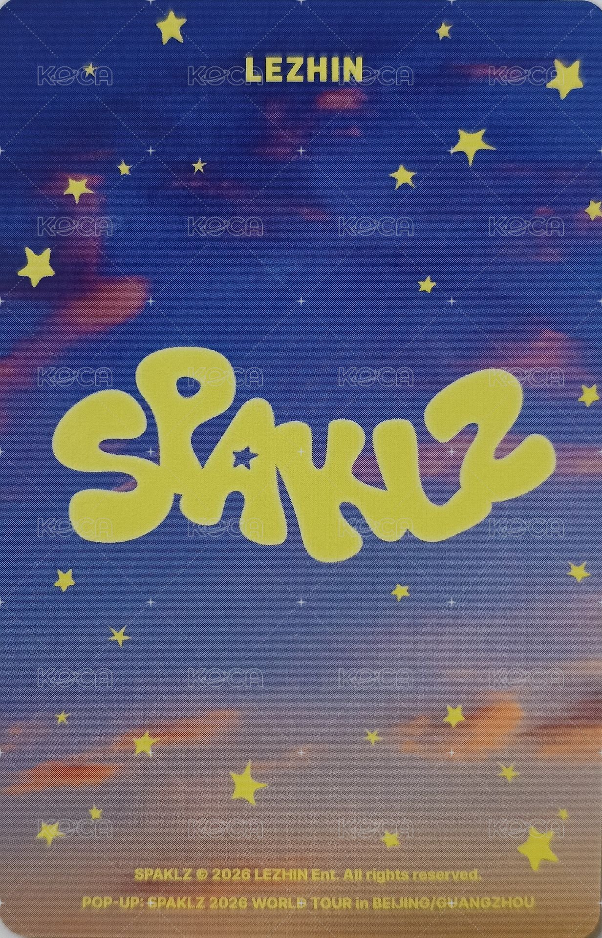 2026 SPAKLZ 中國限定 滿額卡  背面
