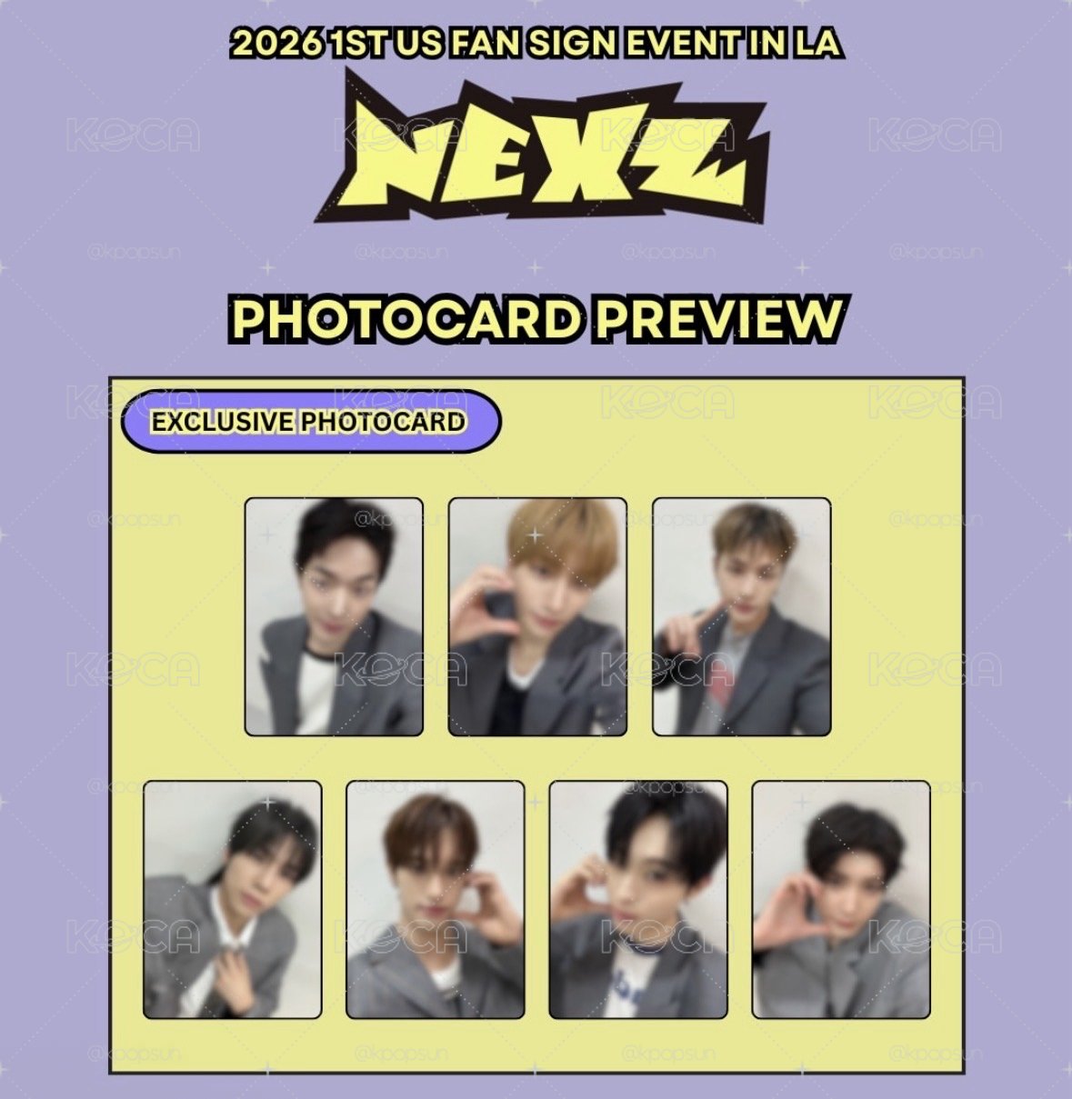 NEXZ KPOPBESTIE簽售卡 LA簽售