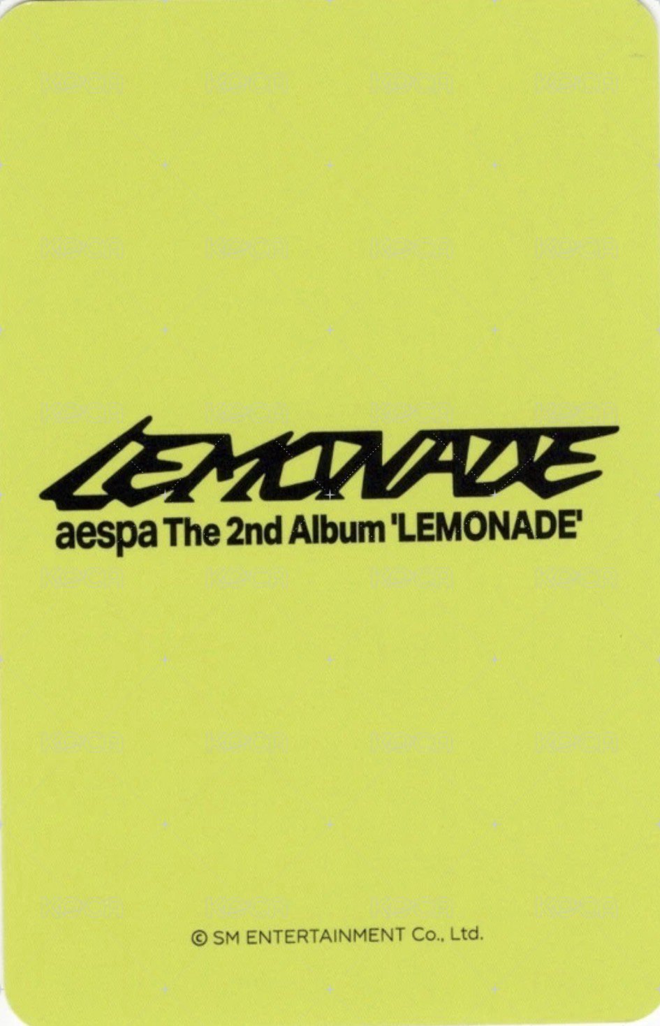 LEMONADE ms 2.0 幸運卡  背面