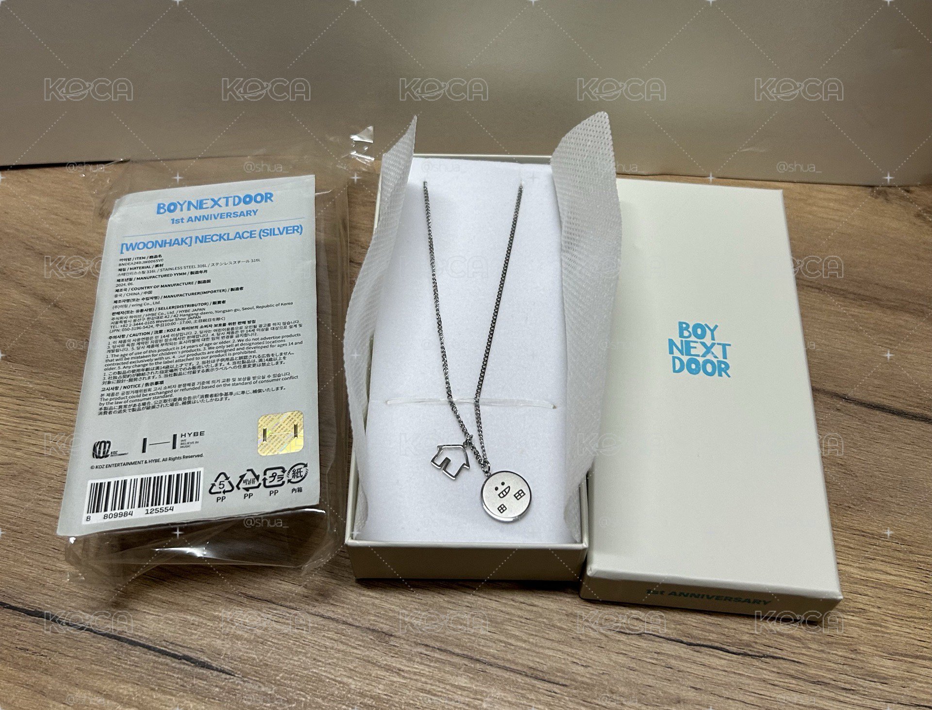 WOONHAK一週年項鍊
