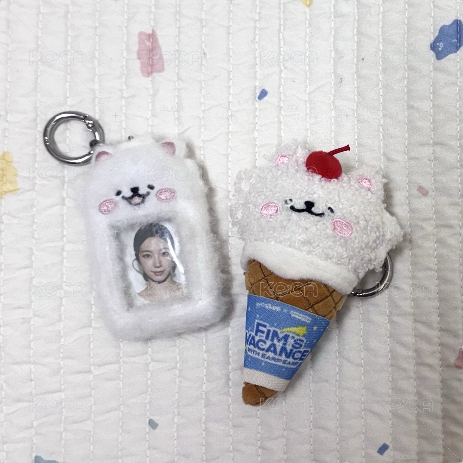  現ㅣ茲哈龍毛毛證件套/夏日甜筒