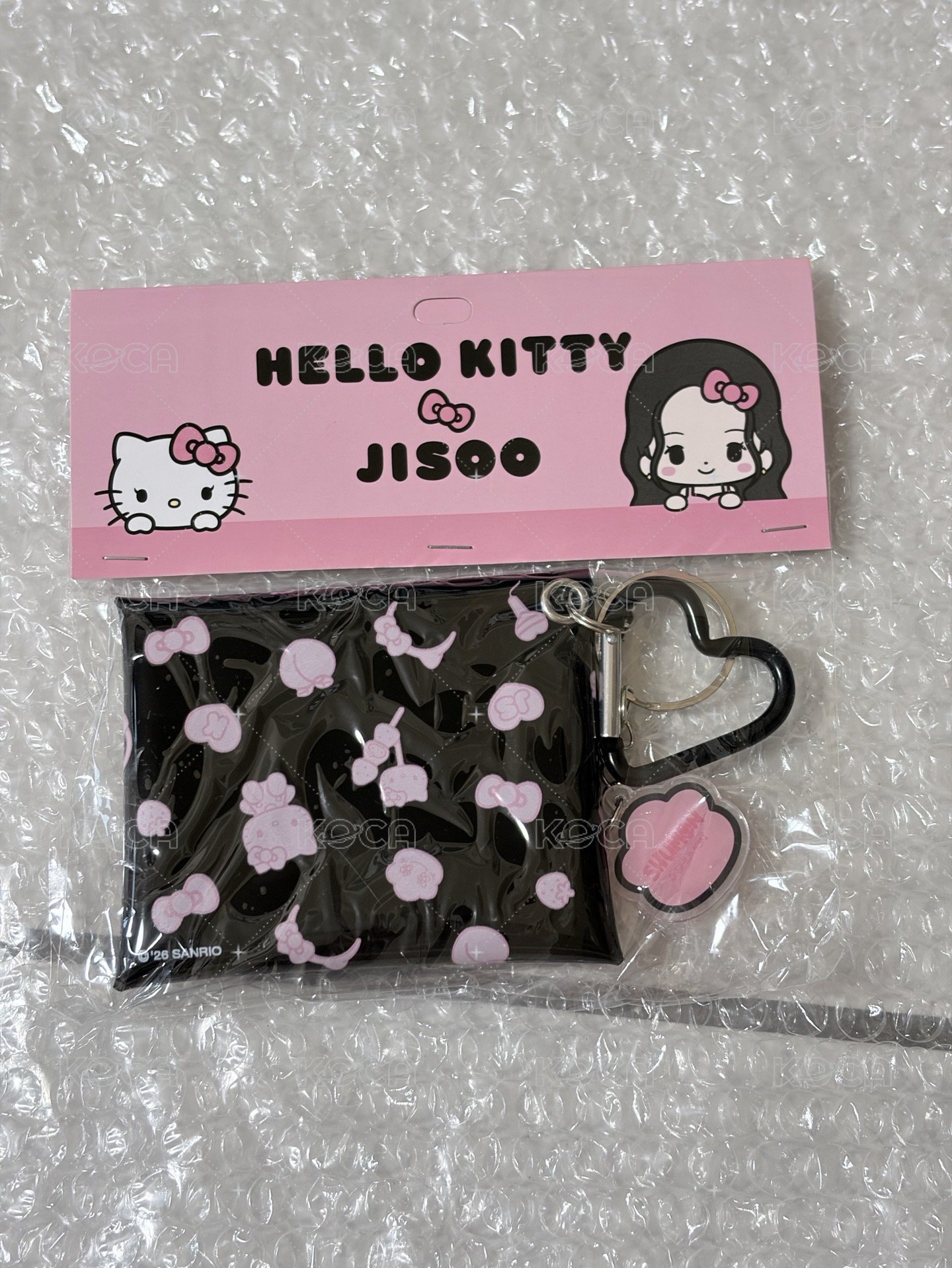 Jisoo x kitty黑色透明小包