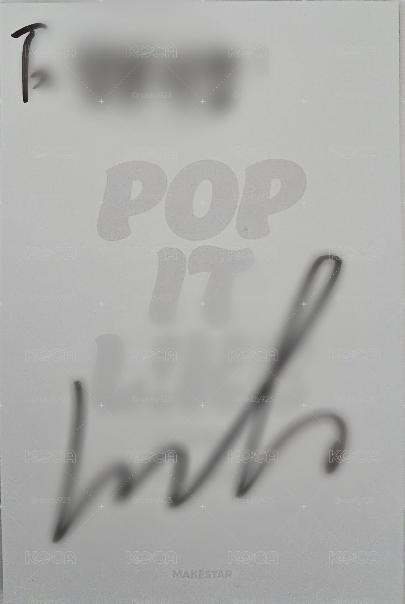 NouerA POP IT LIKE FAN親簽明信片
