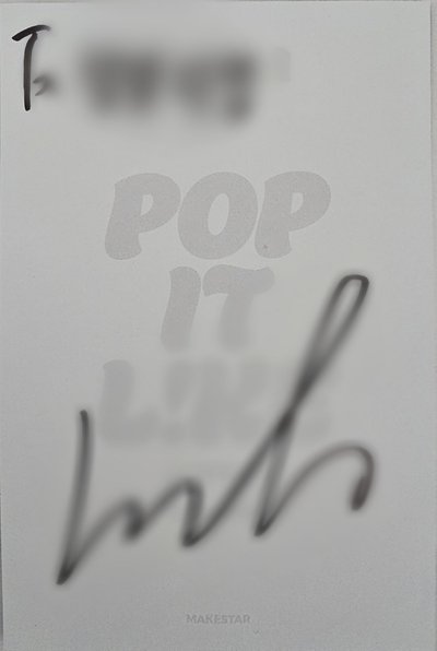 NouerA POP IT LIKE FAN親簽明信片