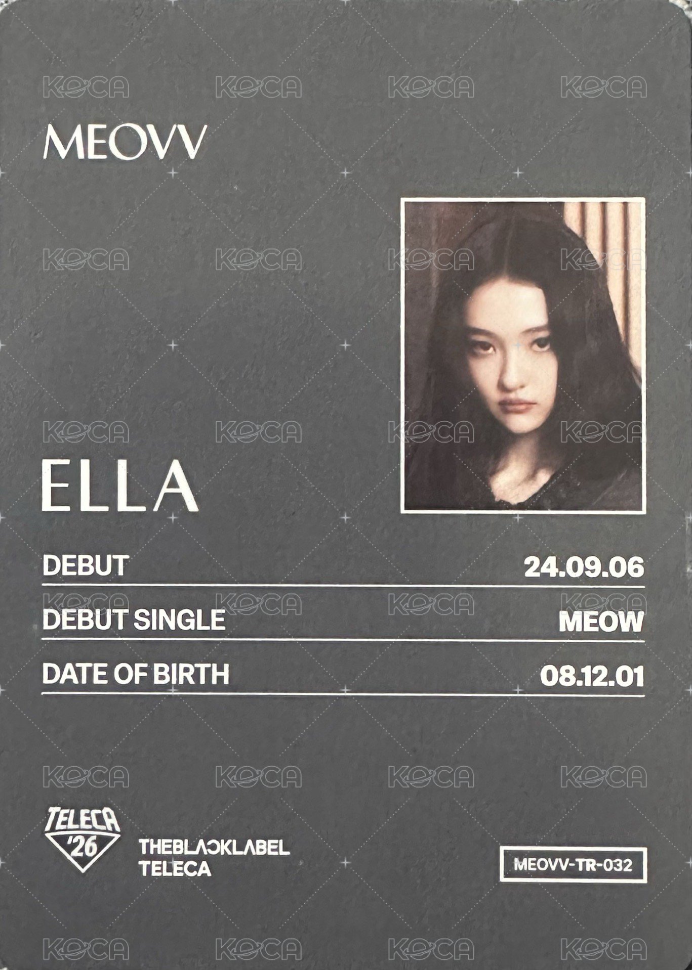 TELECA 收藏卡 MEOVV-TR-032 背面