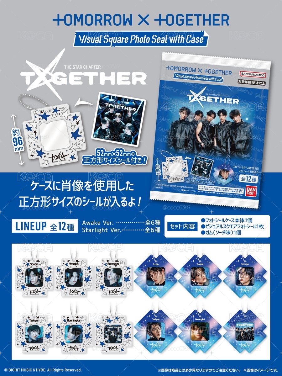 txt 萬代 Visual Square Photo Seal with Case 食玩 卡套吊飾 全新一整盒 不拆售