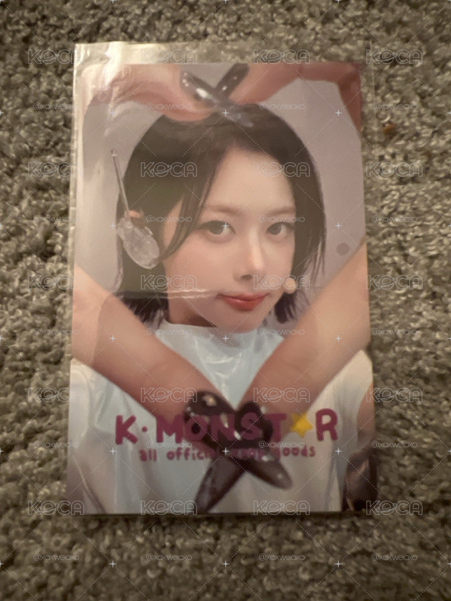 MIRROR KM 拍立得合照 簽售卡 愛心 XXIN 幻藍小熊