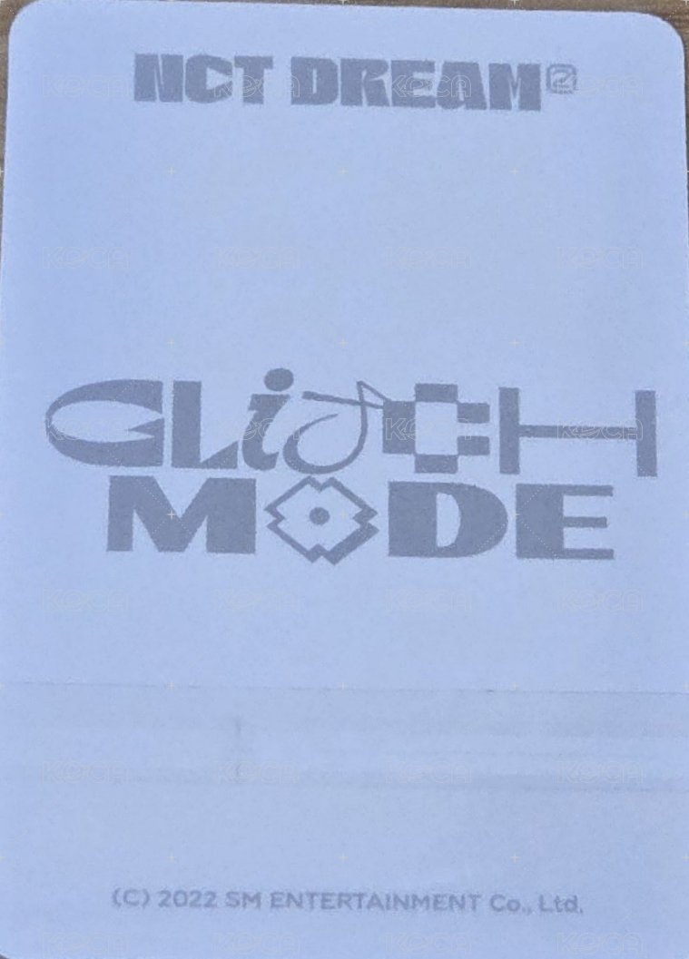 Glitch Mode 周邊卡 快閃店 小卡 背面