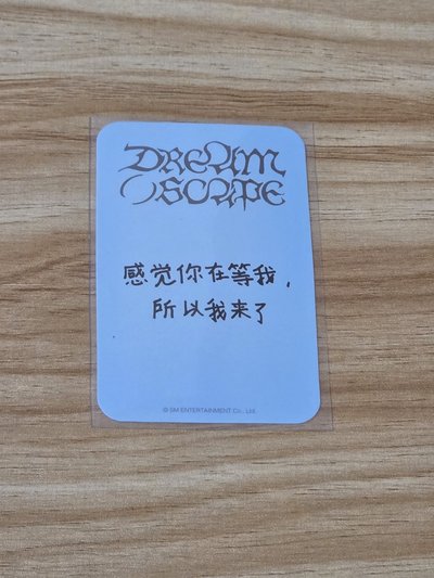 帝努 NCT Dream DREAM( )SCAPE MNZ 特典卡 中文卡背