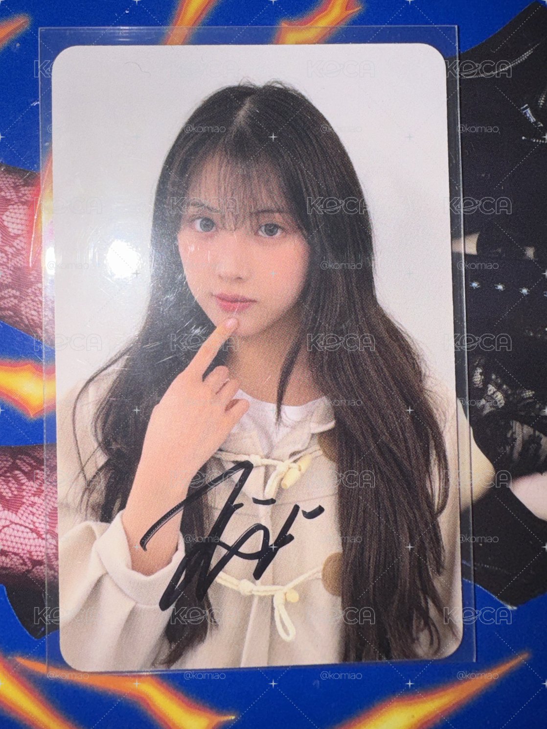 jiwoo年糕大衣簽卡
