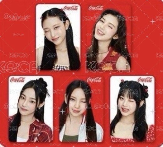 NewJeans x Coca-Cola ZERO 代言卡 可樂卡 五人一套