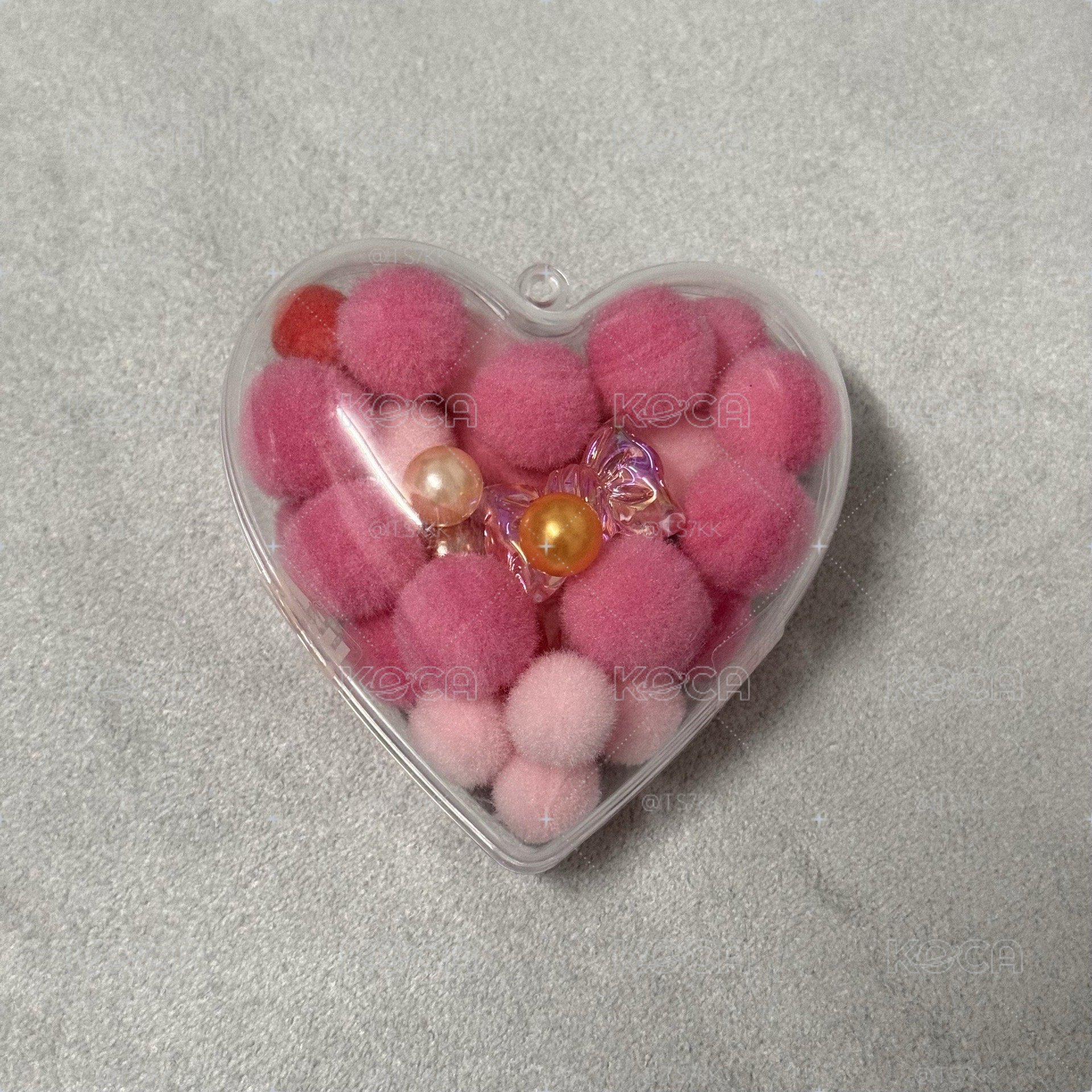 桃 工作坊愛心殼豆豆眼