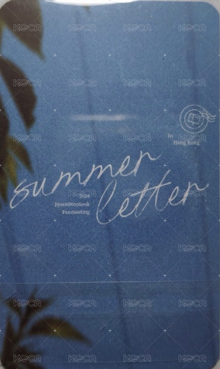 Summer Letter 香港 入場卡 / 場限卡  背面