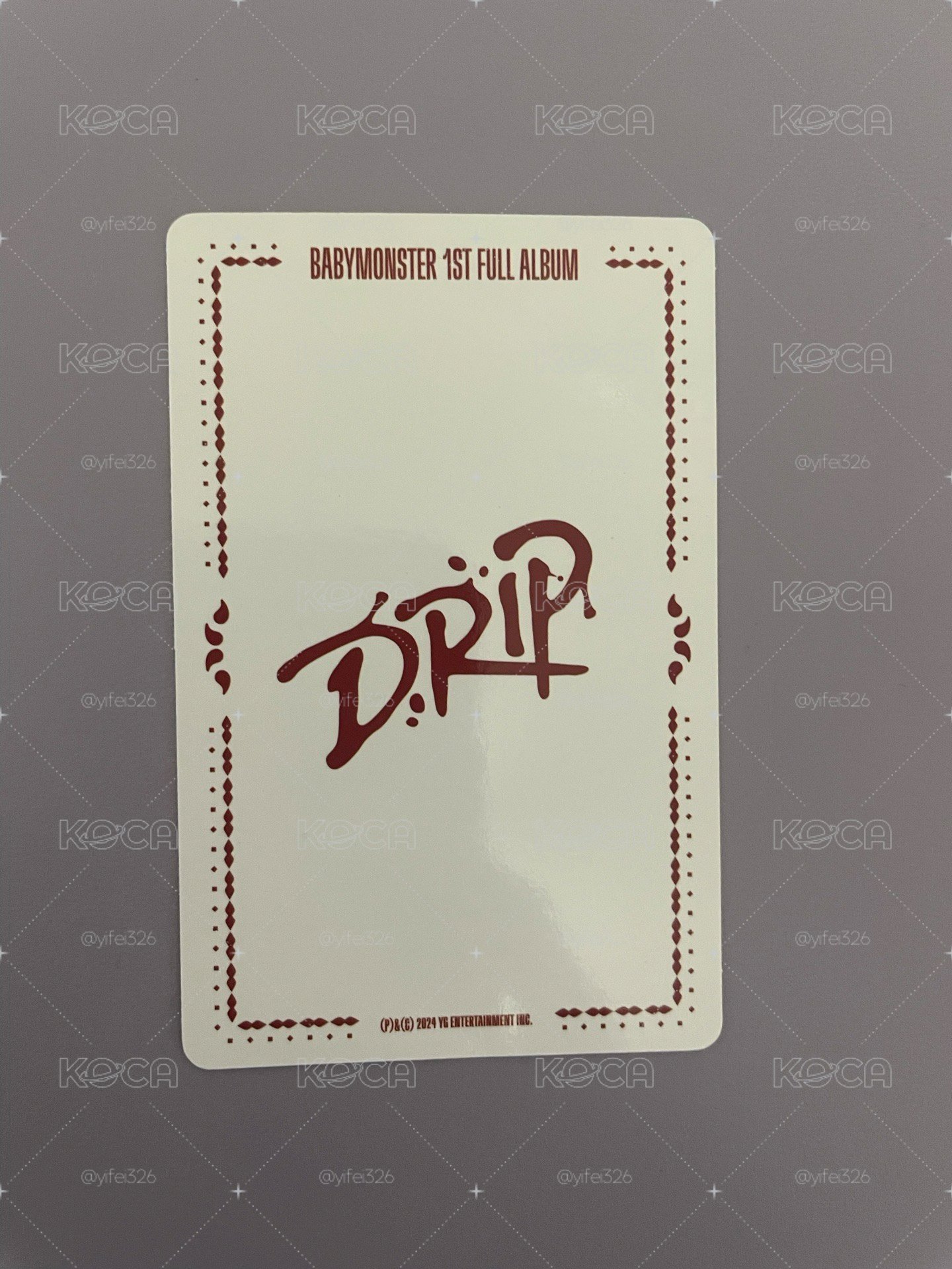 DRIP 專輯卡 BANDANA 版專卡
