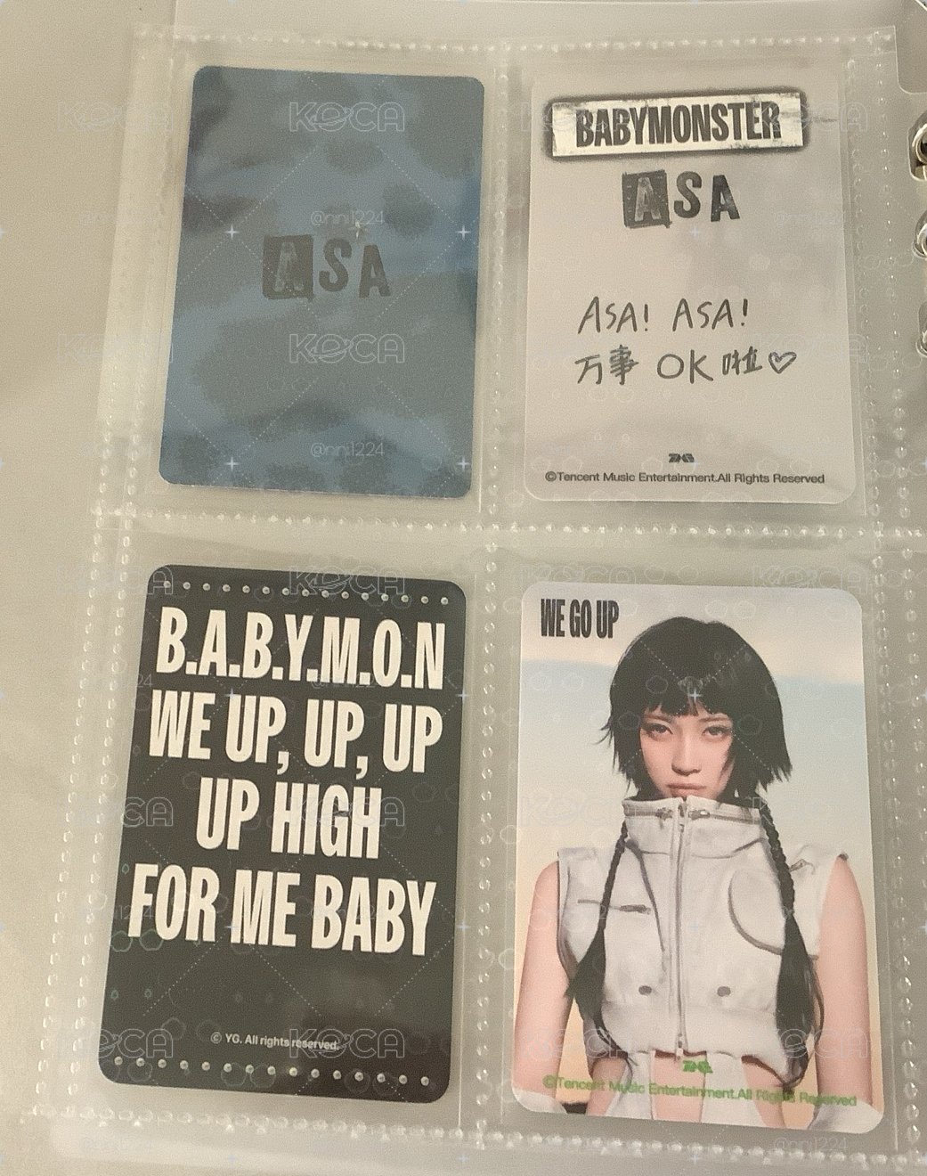 Asa we go up小盤 右下角的紗有損 圖二是卡背