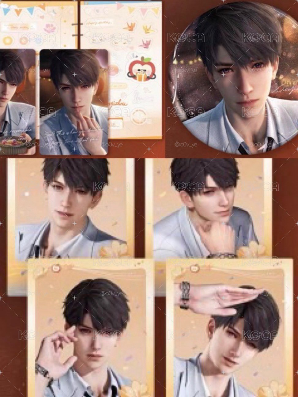 🍎 戀與深空 25年生日 拍立得組+小卡套組+典藏徽章 夏以晝