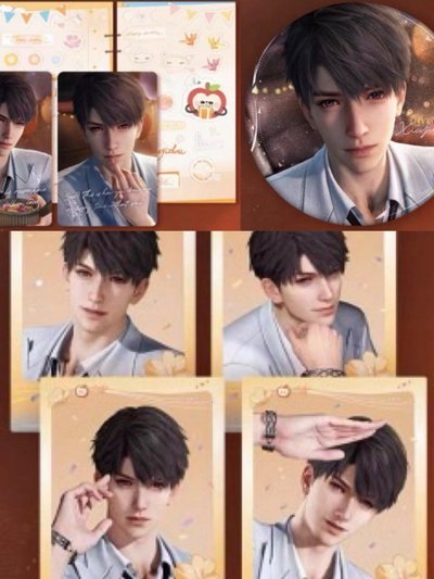 🍎 戀與深空 25年生日 拍立得組+小卡套組+典藏徽章 夏以晝