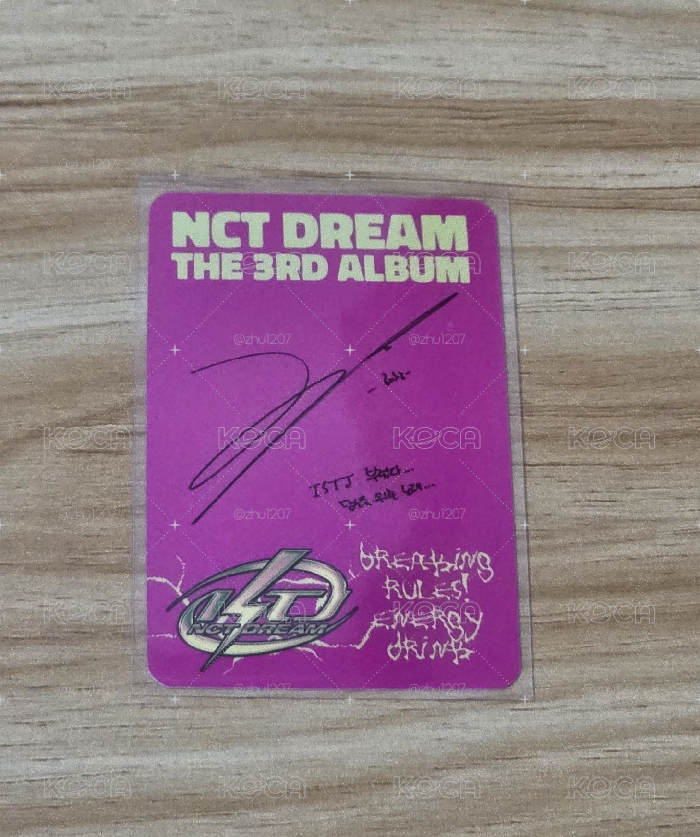 楷燦 NCT Dream ISTJ 專輯卡