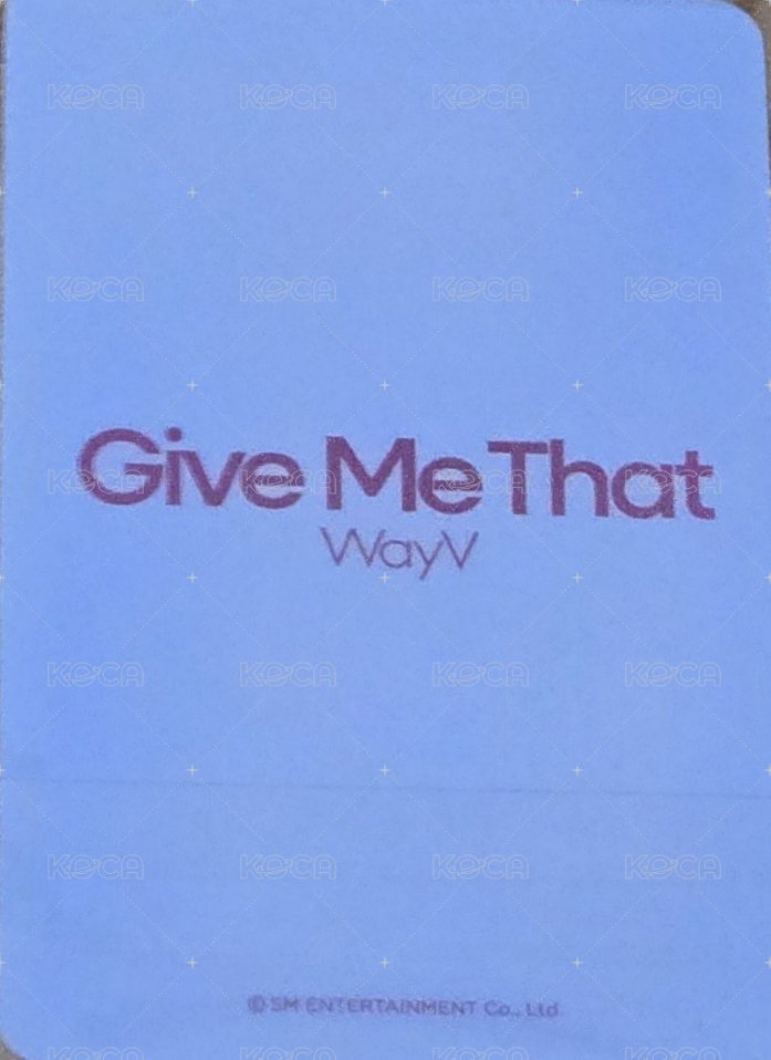 Give Me That sm 幸運卡  背面