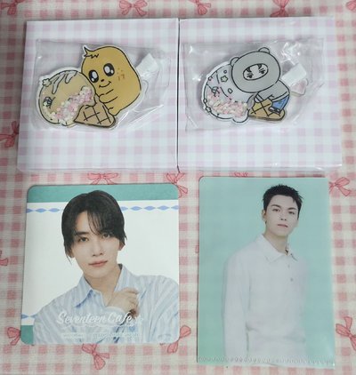 SEVENTEEN miniteen日本限定髮夾 金珉奎 崔瀚率 尹淨漢YAKUSOKU 資料夾  23 CAFE