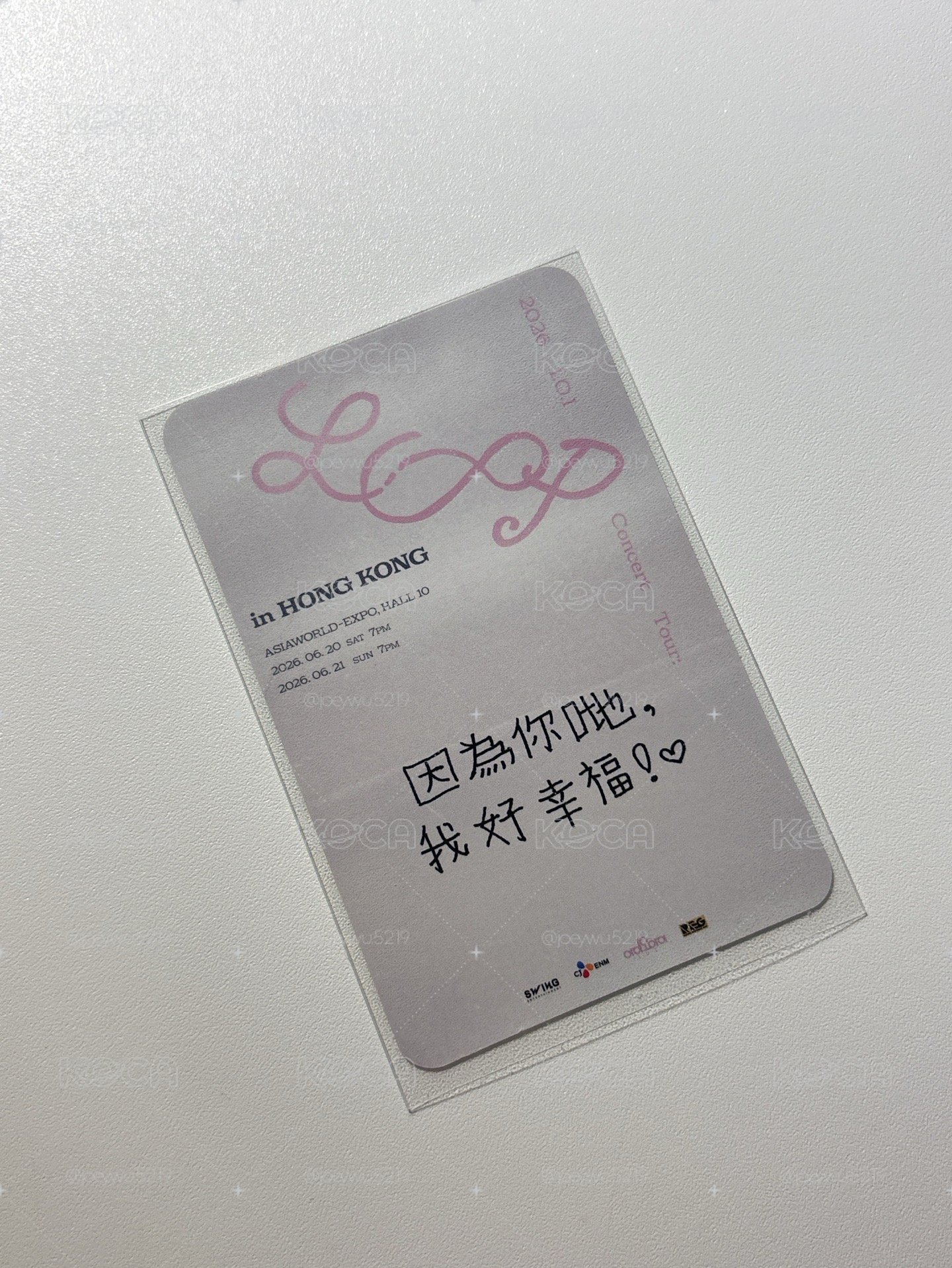 請夏 香港Day2入場卡