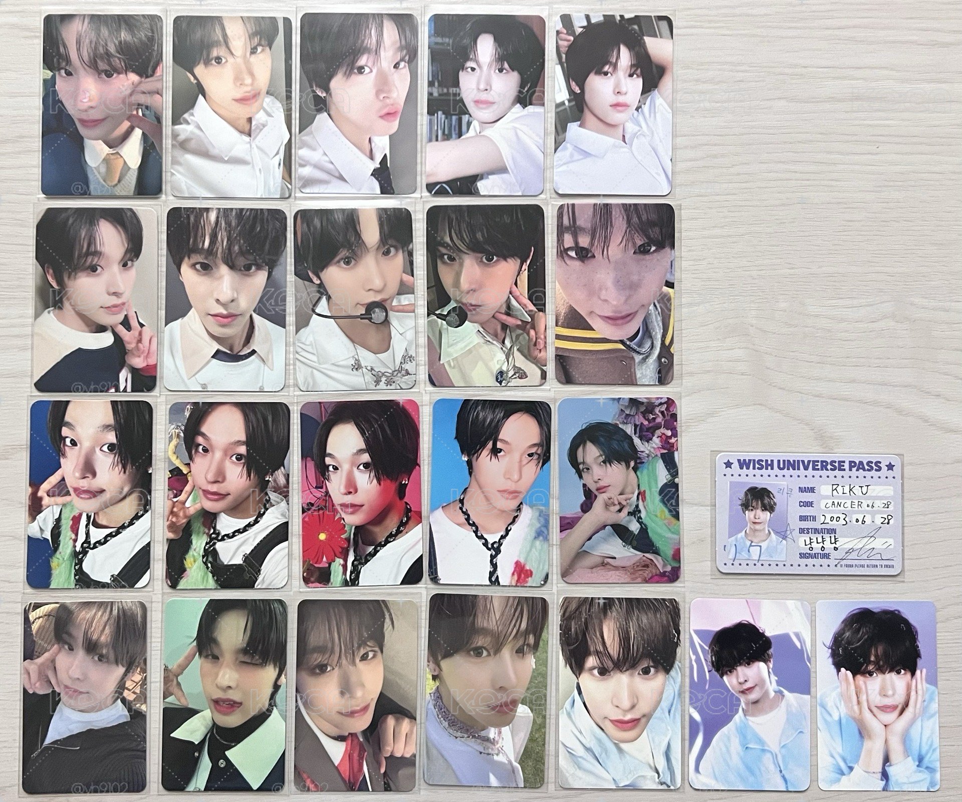 NCT WISH RIKU小盤 school of wish入場卡 / MA1.0哭哭陸