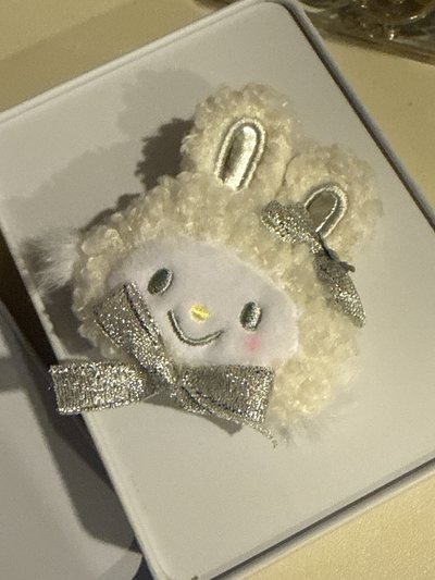 三麗鷗 許願兔 雪兔 髮夾