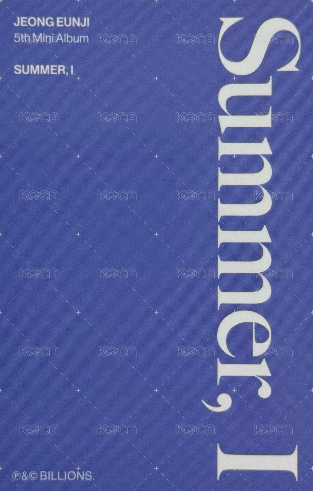 迷五 Summer ver. 專輯卡  背面