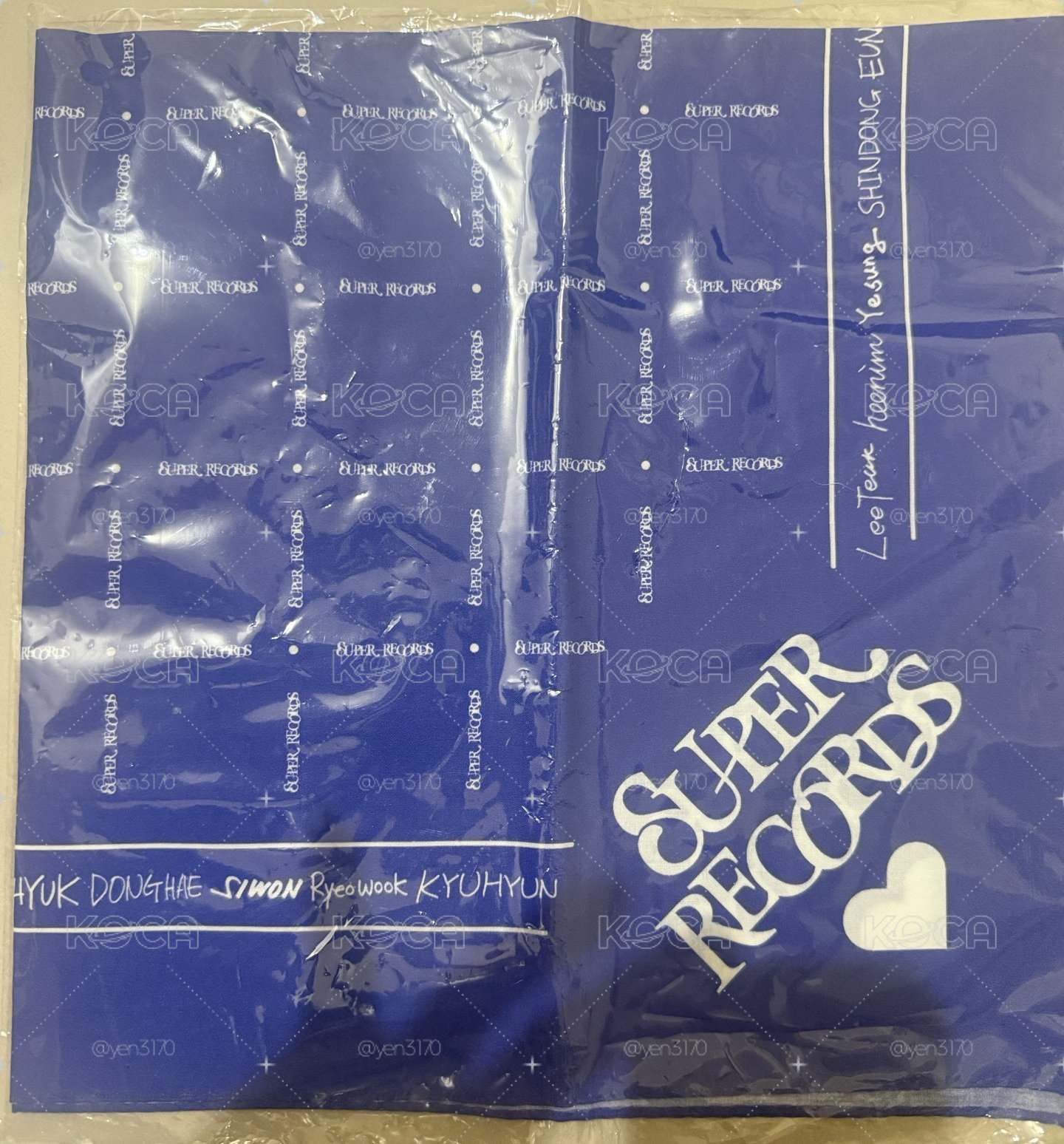 SJ 20週年展覽 SUPER RECORDS絲巾 全新無卡