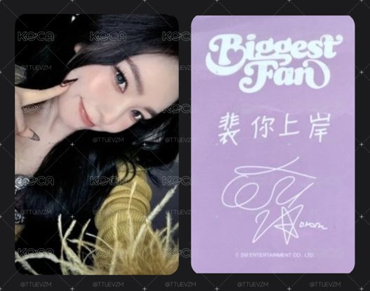 IRENE 小芒B版特典卡 中文卡背