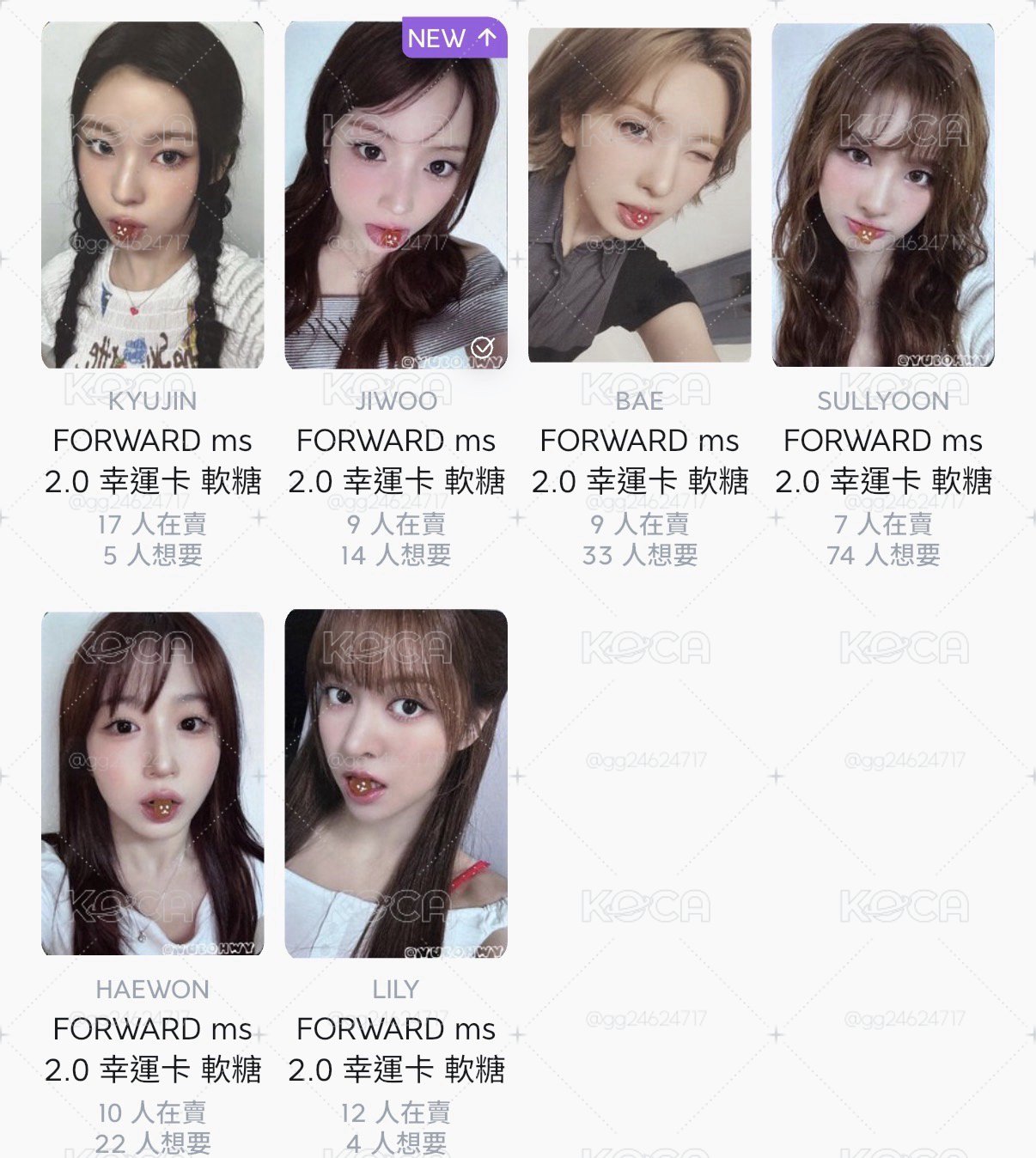 FORWARD ms 2.0 幸運卡 軟糖一套
