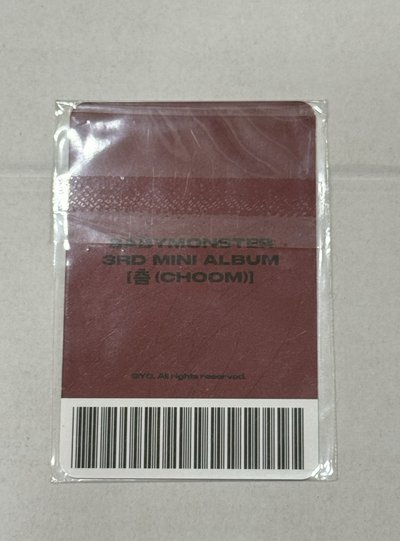 未拆原包裝 塔塔 춤 (CHOOM) yg線下 幸運卡 