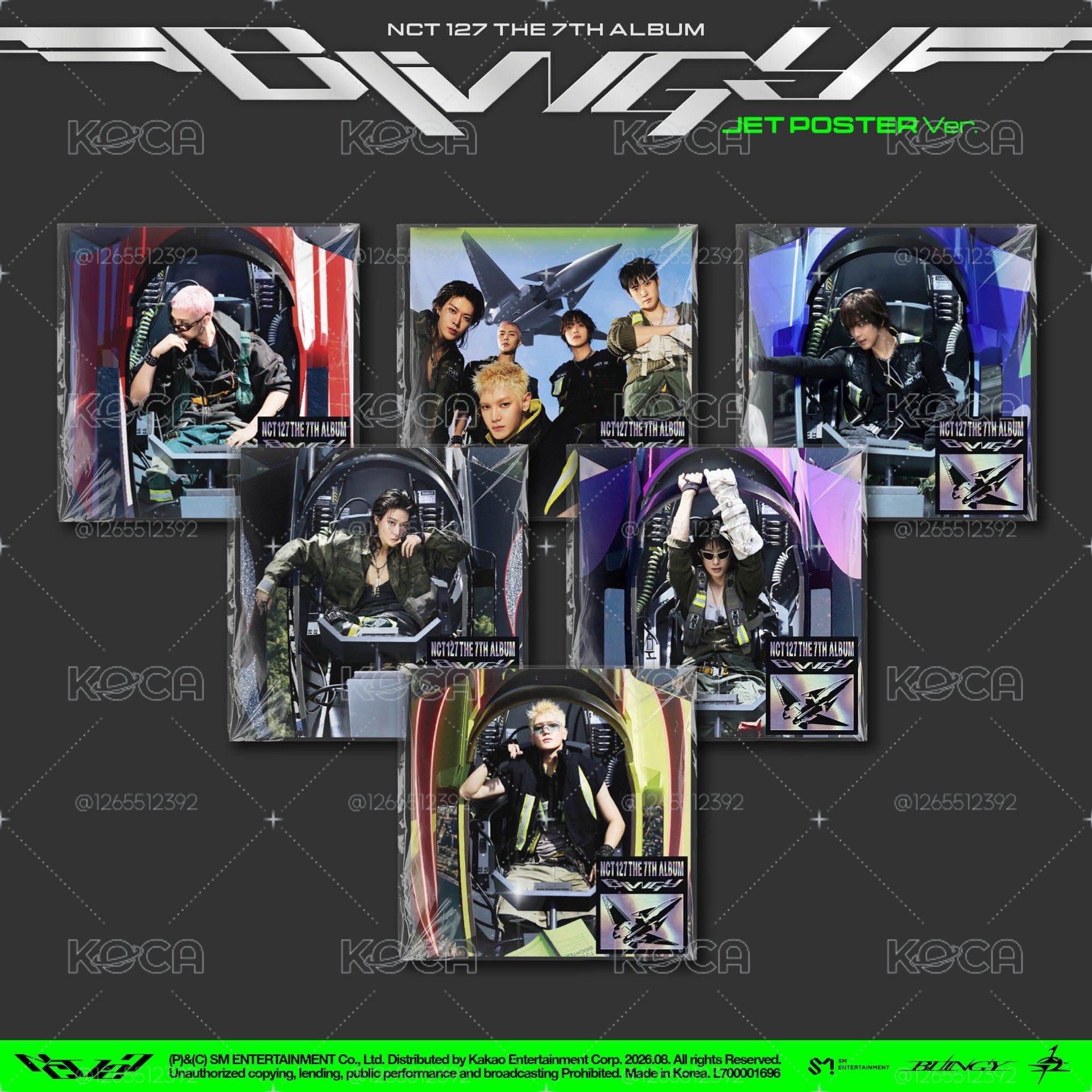 nct127 blingy 未拆專 ms回歸特典卡 jet poster ver.