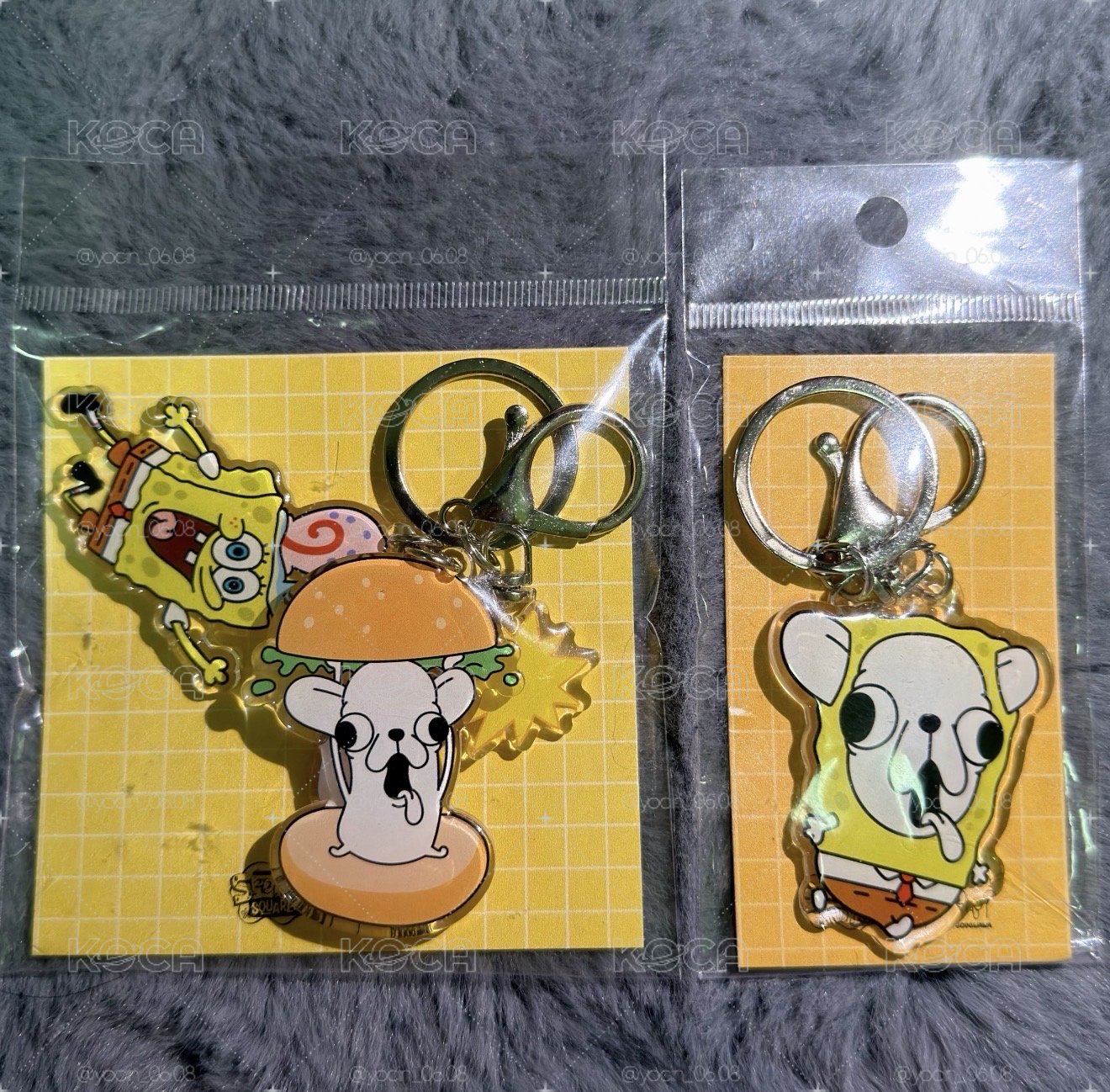海綿寶寶x變種吉娃娃壓克力鑰匙圈
