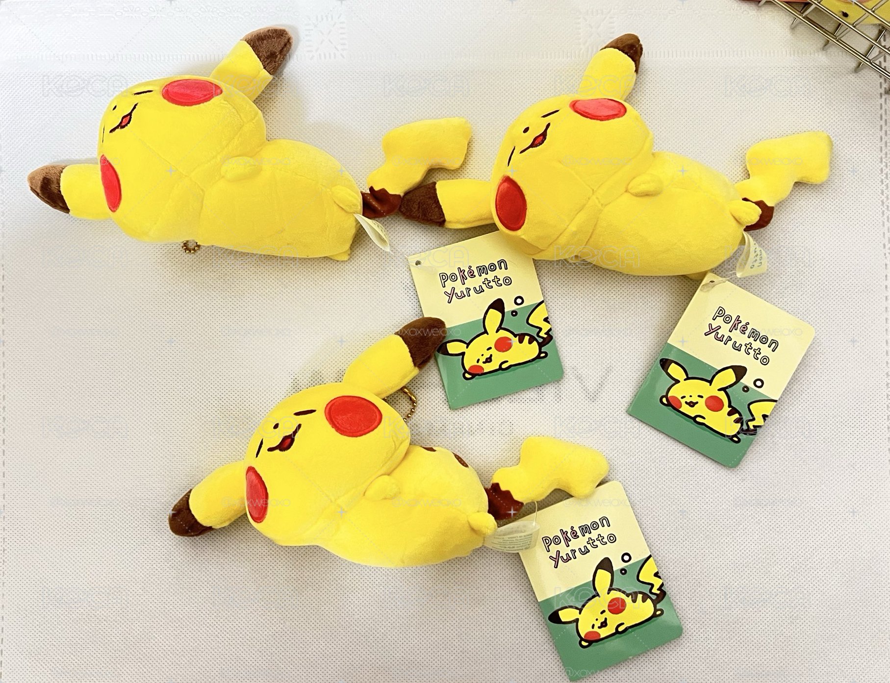 全新 卡娜赫拉 x 寶可夢Pokémon Yurutto 皮卡丘 皮丘 玩偶 趴姿 吊飾