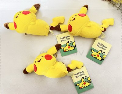 全新 卡娜赫拉 x 寶可夢Pokémon Yurutto 皮卡丘 皮丘 玩偶 趴姿 吊飾