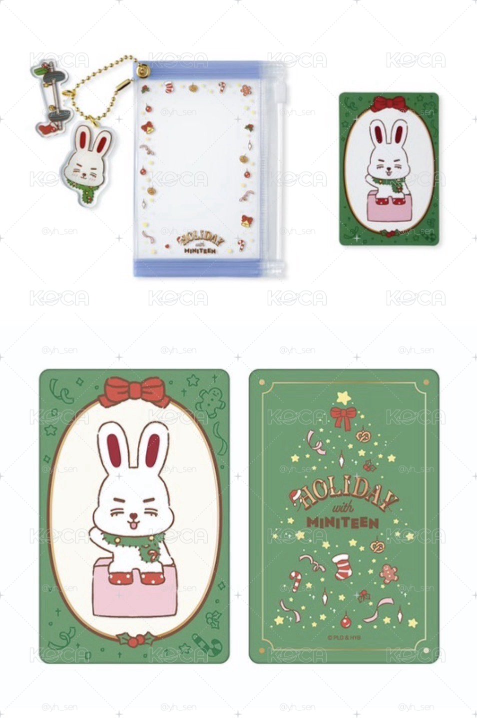 【SEVENTEEN 全新現貨】HOLIDAY with MINITEEN 聖誕 卡套（組）透明卡套 小卡 壓克力吊飾