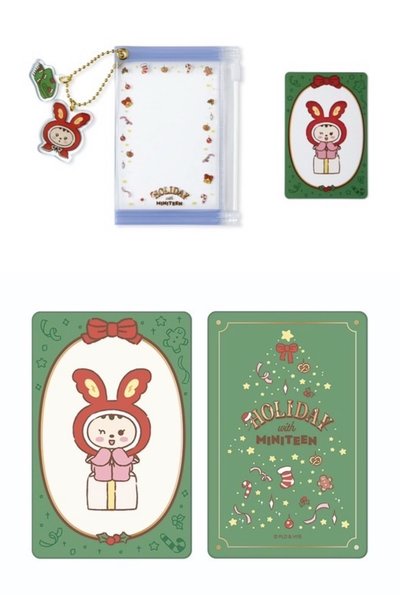【SEVENTEEN 全新現貨】HOLIDAY with MINITEEN 聖誕 卡套（組）透明卡套 小卡 壓克力吊飾