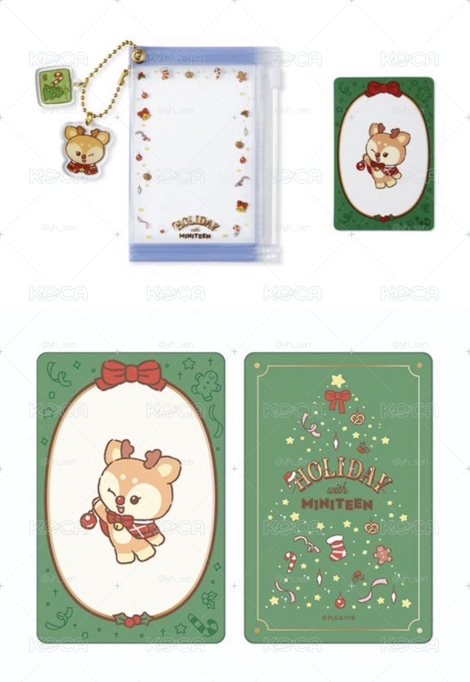【SEVENTEEN 全新現貨】HOLIDAY with MINITEEN 聖誕 卡套（組）透明卡套 小卡 壓克力吊飾