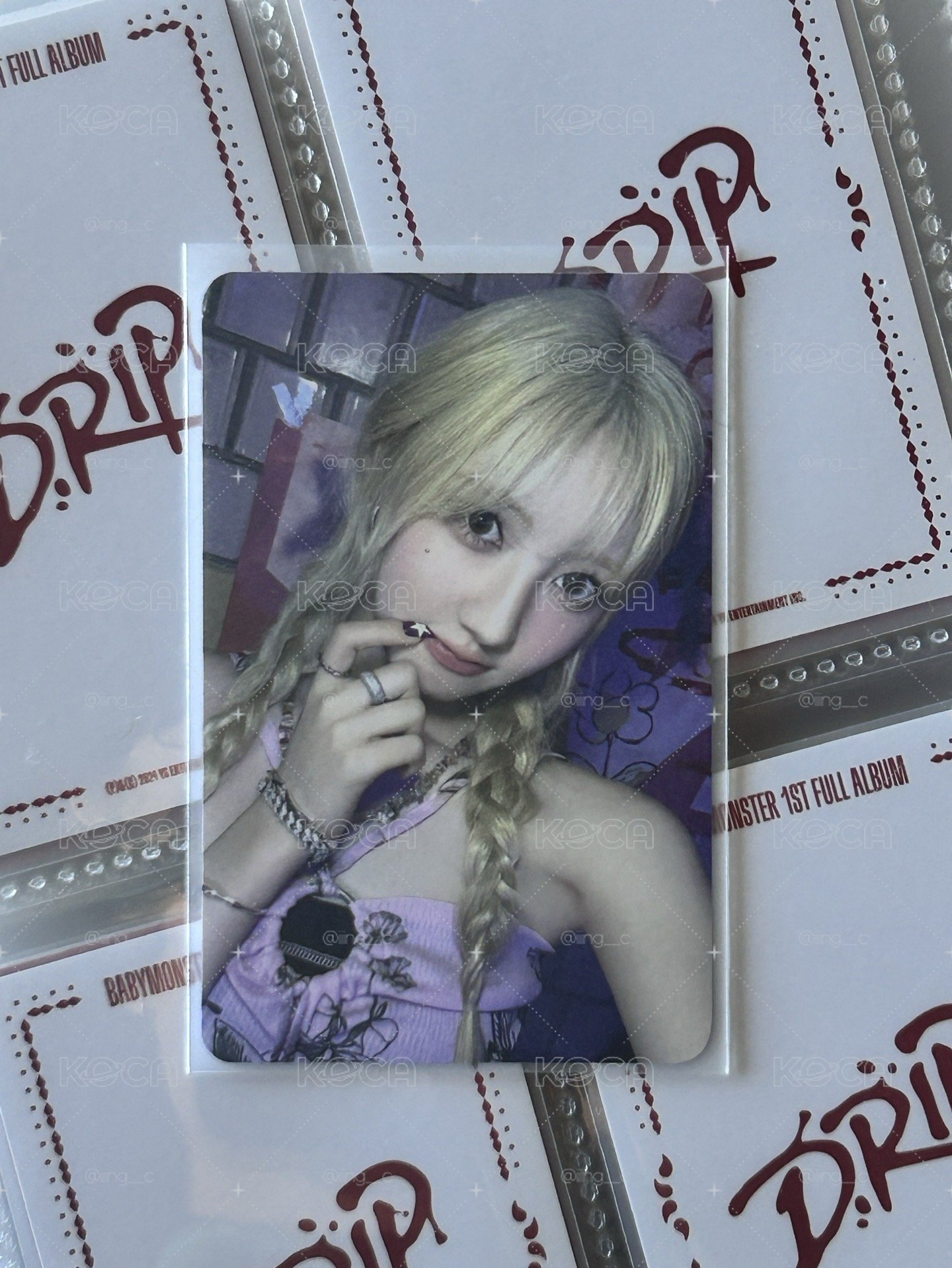 BABYMONSTER RAMI DRIP k4 單封 預售特典卡 