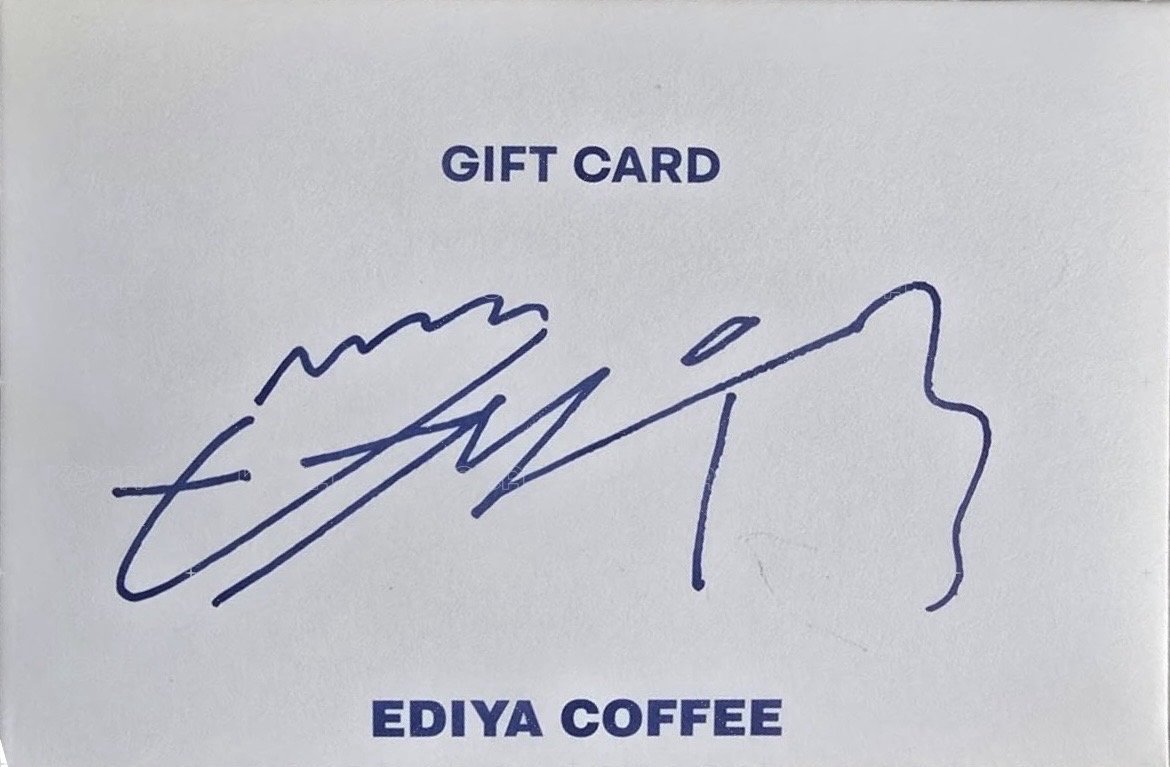 EDIYA 印刷簽名 儲值卡 代言卡  背面