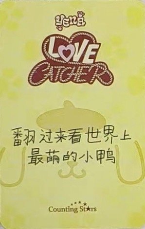 迷五 數星星 深圳簽名 簽售卡 布丁狗 背面