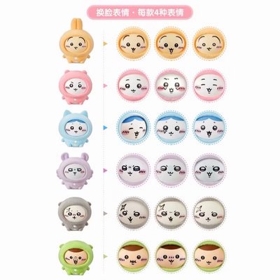 吉伊卡哇 名創優品 miniso 睡衣換臉糖膠吊飾（兔八師栗桃）每款可換四張臉