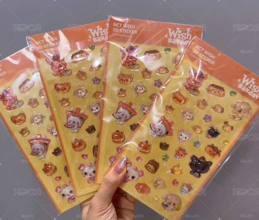wish bakery 3D 透明裝飾貼紙